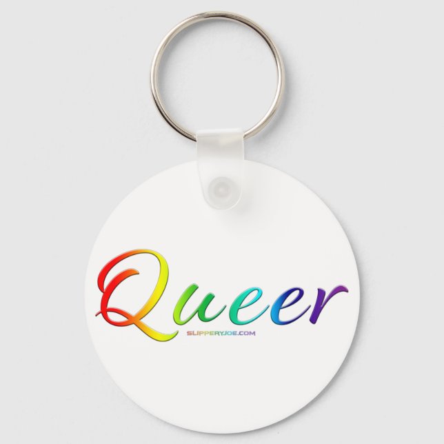Porte-clés Couleurs de fierté queer de SlipperyJoe symbole fi (Recto)