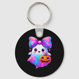 Porte-clés Couleurs de la galaxie d'Halloween Fantôme Citroui