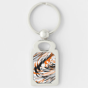 Porte-clés Couleurs du Bengale Orange et lignes noires