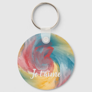 Porte-clés Couleurs en cravate-coloris Gras Peinture en Aquar