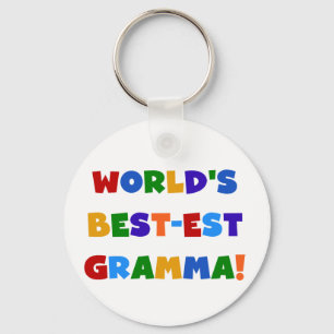Porte-clés Couleurs lumineuses du Meilleur-est Gramma du