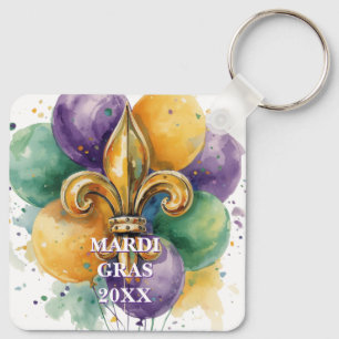 Porte-clés Couleurs personnalisées de Mardi Gras