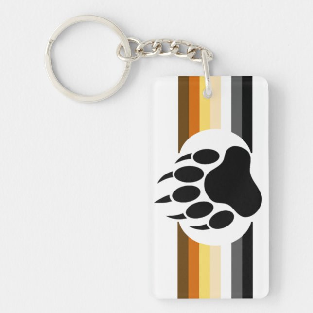 Porte-clés couleurs rayées Bear Pride et Bear Paw (Devant)