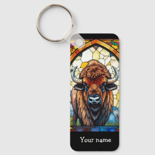 Porte-clés Couleurs vives Impression de bisons buffles Cottag