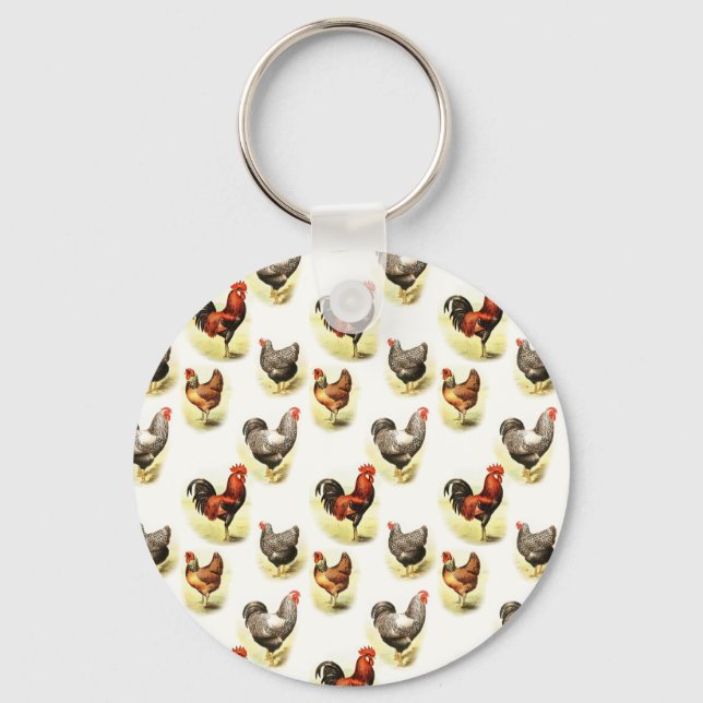 Porte-clés Country Chicken Pattern (Recto)