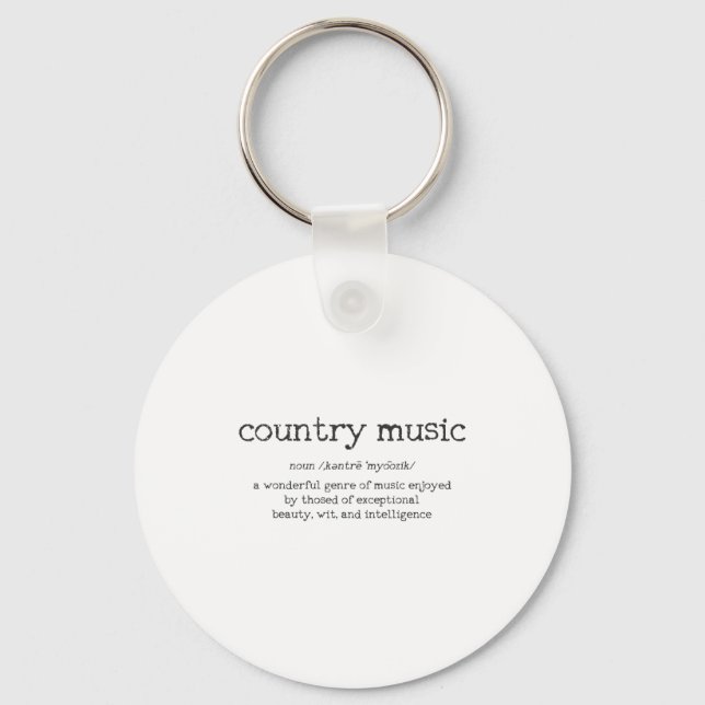 Porte-clés Country Music Definition Funny Saying Musician Gif (Recto)