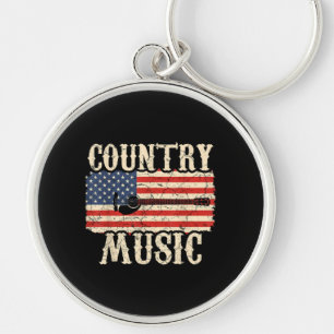 Porte-clés Country Music Guitar American Flag