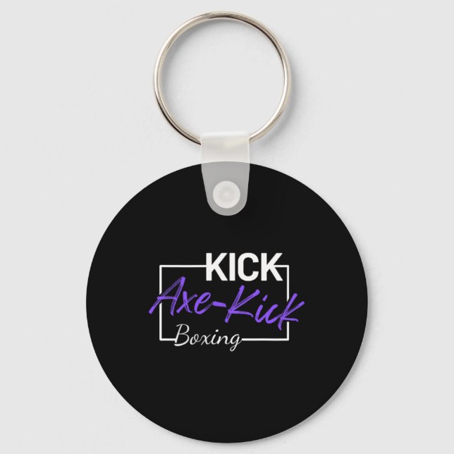 Porte-clés Coup de pied de hache de kickboxing (Recto)