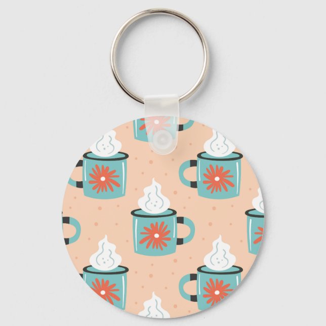 Porte-clés Coupe bleu clair Motif sans voile. (Recto)