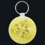 Porte-clés Coupe de concombre<br><div class="desc">Conception de tranches de concombre.</div>