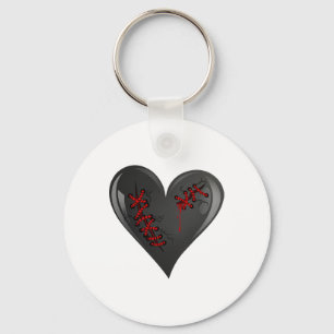 Porte-clés Coupe de saignement noir Coeur de guérison brisé o