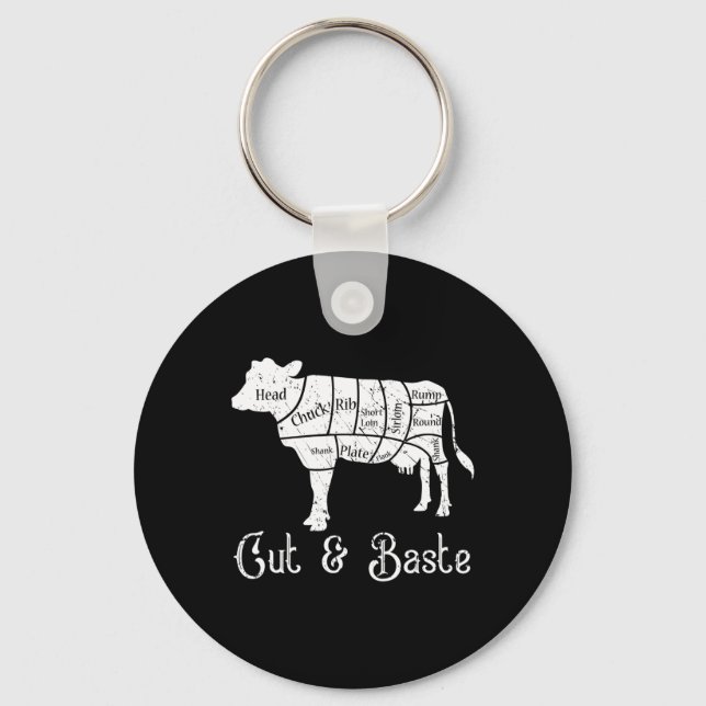 Porte-clés Coupe Et Vache Ste - Boucher De Boeuf Coupes De Di (Recto)
