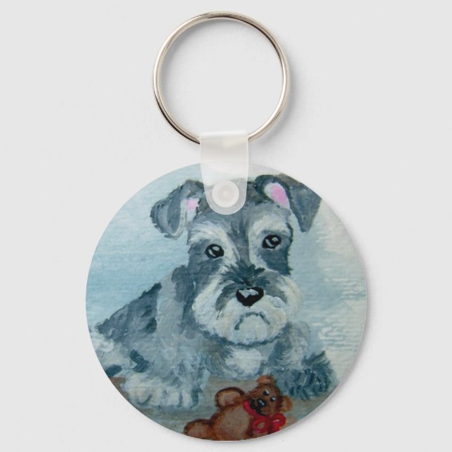 Porte-clés Coupe Schnauzer avec porte - clé Teddy (Recto)