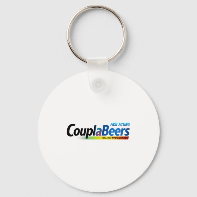 Porte-clés Couplabeers Couple Of Beers Funny Meme Fast Acting (Recto)