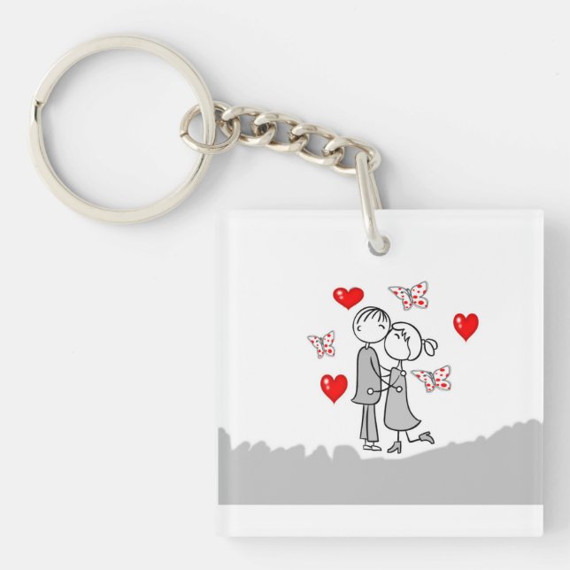 PORTE-CLÉS **COUPLE AMOUREUX** PORTE - CLÉ (Devant)
