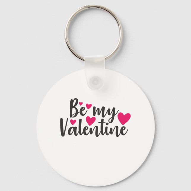 Porte-clés Couple Art Be My Valentine (Recto)