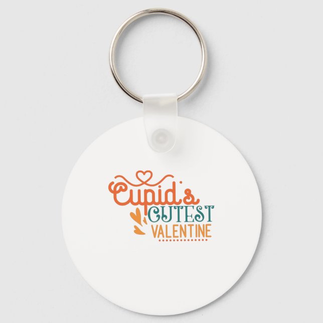 Porte-clés Couple Cadeau Cupid's Cutest Valentine (Recto)