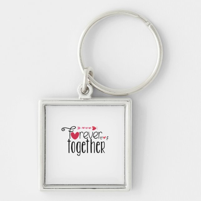 Porte-clés Couple Cadeau Forever Ensemble (Devant)