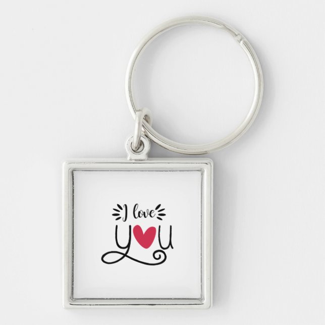 Porte-clés Couple Cadeau Je T'Aime (Devant)