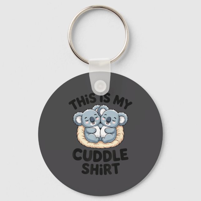 Porte-clés Couple de koala mignon c'est mon câlin  (Recto)