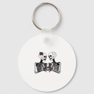 Porte-clés Couple de squelette romantique - Gothique Avec Mai