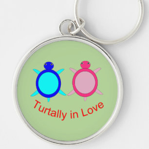 Porte-clés Couple de tortue mignonne