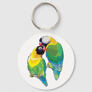 Porte-clés couple d'oiseaux de mer masqués