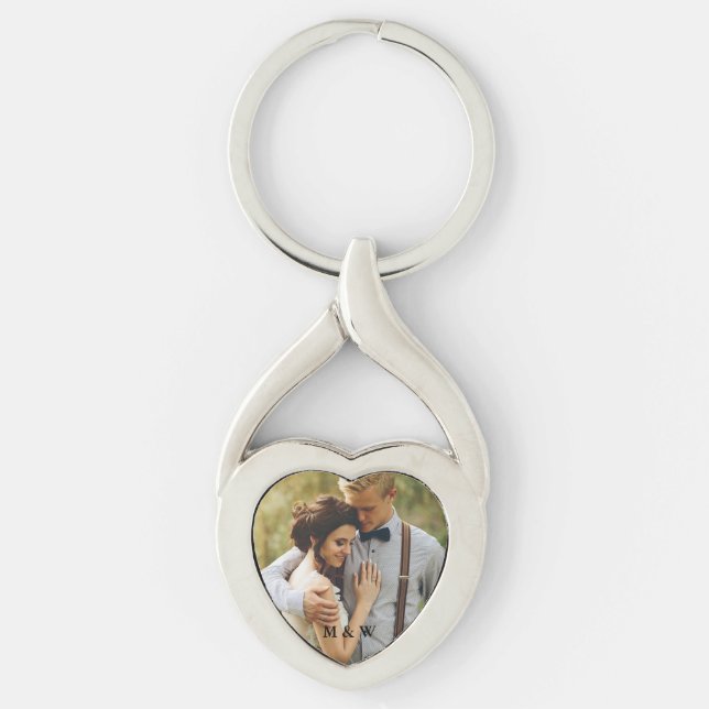 Porte-clés Couple Photo Heart Keychain (Devant)