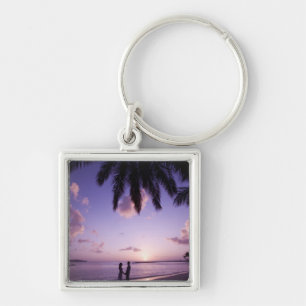 Porte-clés Couple sur la plage, Windjammer Landing, Sainte-Lu