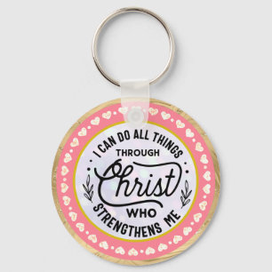 Porte-clés Couplet  Je peux faire toutes choses par Christ   