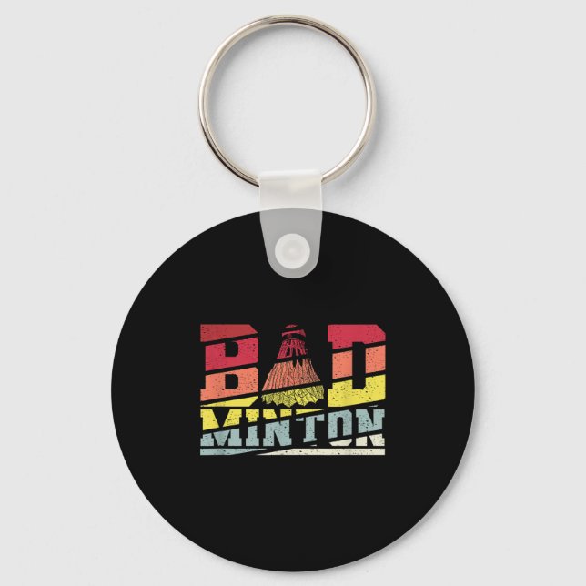 Porte-clés Coups de raquette de badminton  (Recto)