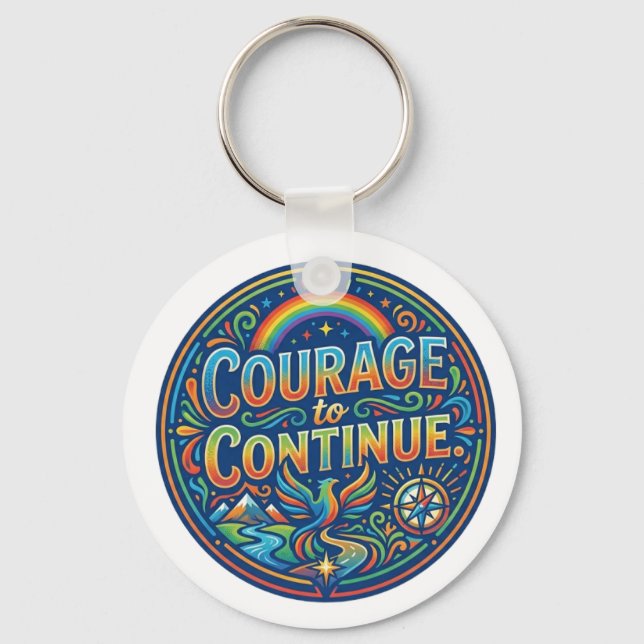 Porte-clés Courage de Continuer – Résilience Inspirante  (Recto)