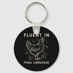 Porte-clés Courant en langage de fermier de poulet de basse-c