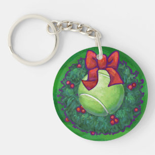 Porte-clés Courbe de Noël de Tennis Ball sur Green