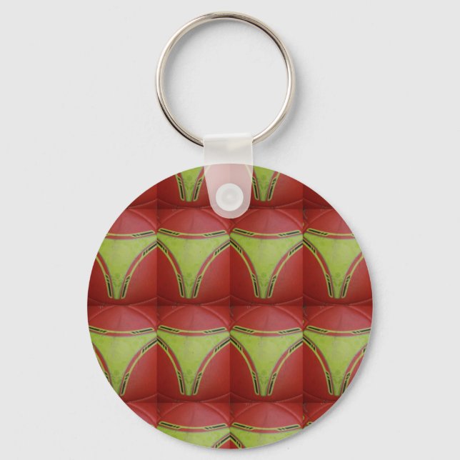 Porte-clés Courbes jaunes dorées.JPG (Recto)