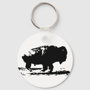 Porte-clés Courir Buffalo Bison Pop Art
