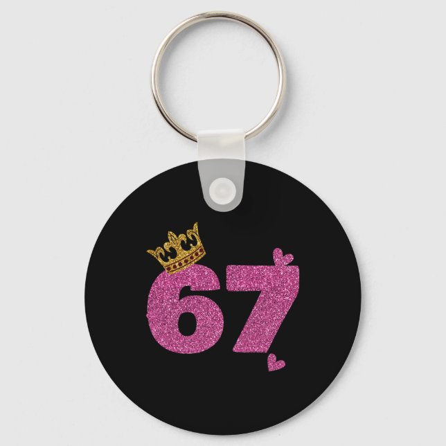 Porte-clés Couronne 67e anniversaire 67 ans (Recto)