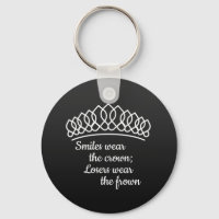 Couronne de Diadème en Argent Noir Pageant Sourire