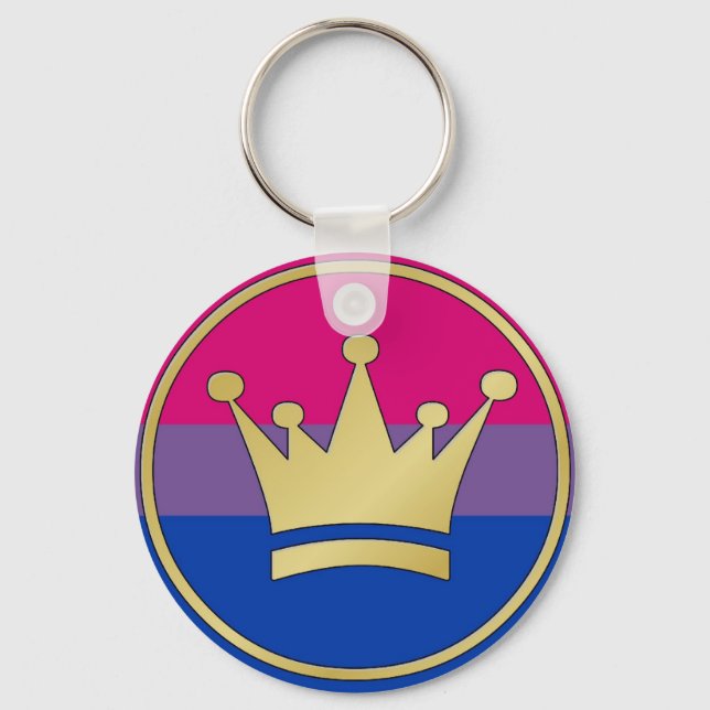 Porte-clés Couronne de fierté bisexuelle (Recto)