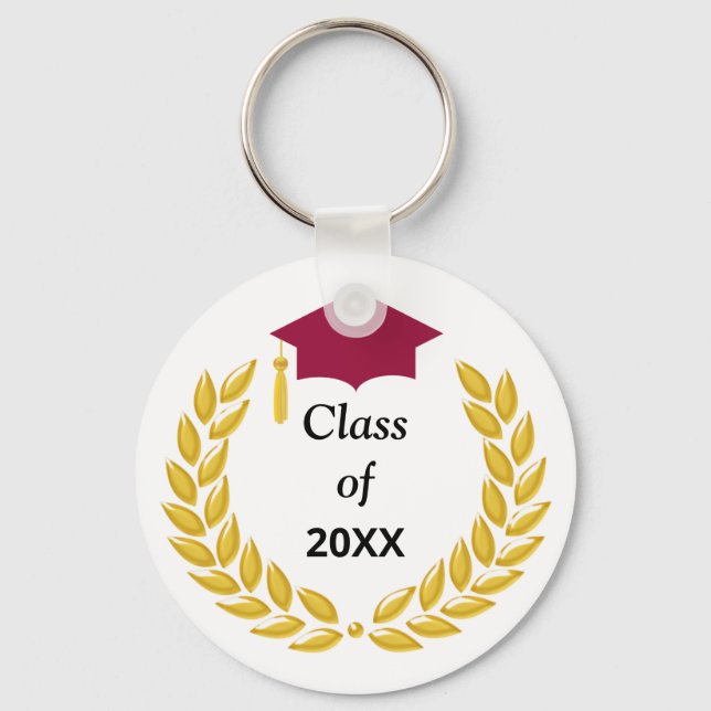 Porte-clés Couronne de laurier doré promotion 20XX (Recto)