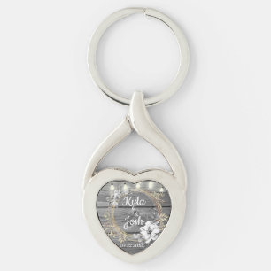 Porte-clés Couronne de lumières à cordes Mariage rustique