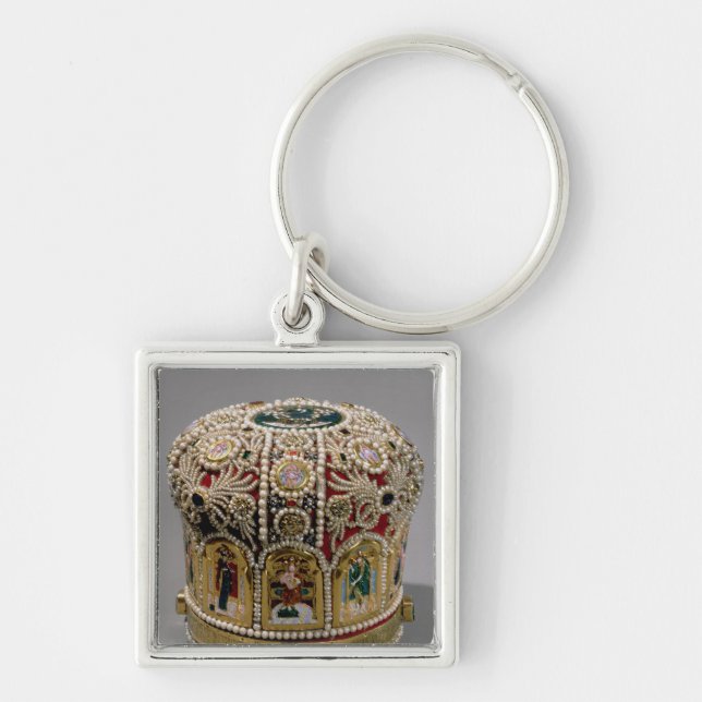 Porte-clés Couronne de mitre réglée avec des perles et de (Devant)