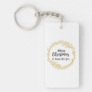 Porte-clés Couronne de Noël aux flocons de neige en parties s