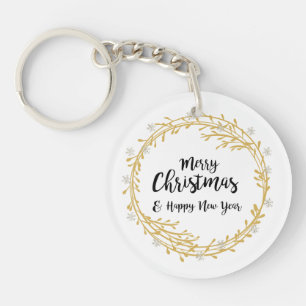 Porte-clés Couronne de Noël aux flocons de neige en parties s
