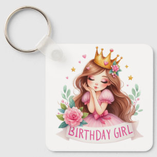 Porte-clés Couronne de princesse anniversaire fille