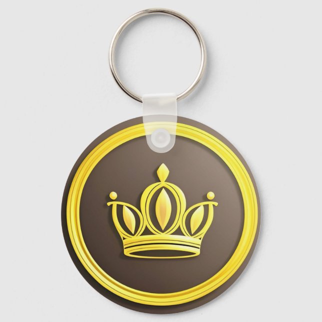 Porte-clés Couronne dorée élégante (Recto)