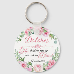 Porte-clés Couronne florale de la fête des mères Prov 31:28 p