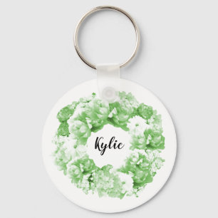 Porte-clés Couronne florale verte de menthe poivrée pour demo