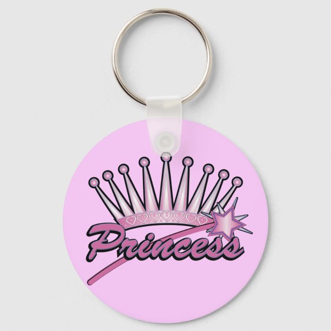 Porte-clés Couronne rose princesse (Recto)
