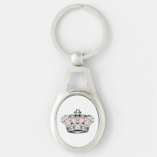 Porte-clés Couronne Royale Rose Reine Esthétique Princesse